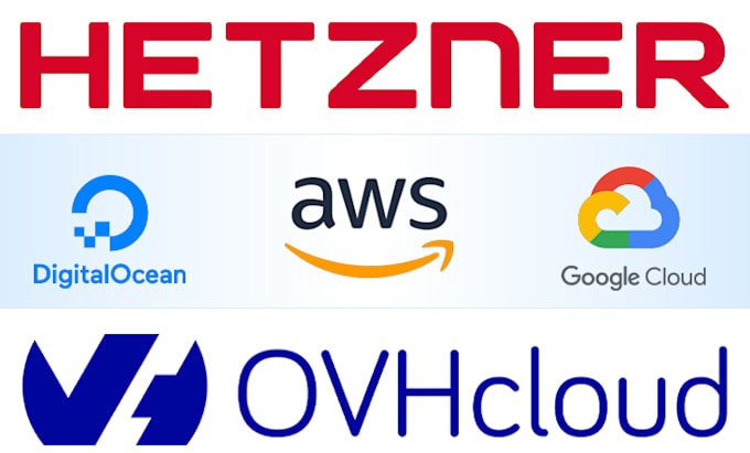 هاستینگ — Hetzner, AWS, DigitalOcean, Google Cloud, OVHcloud