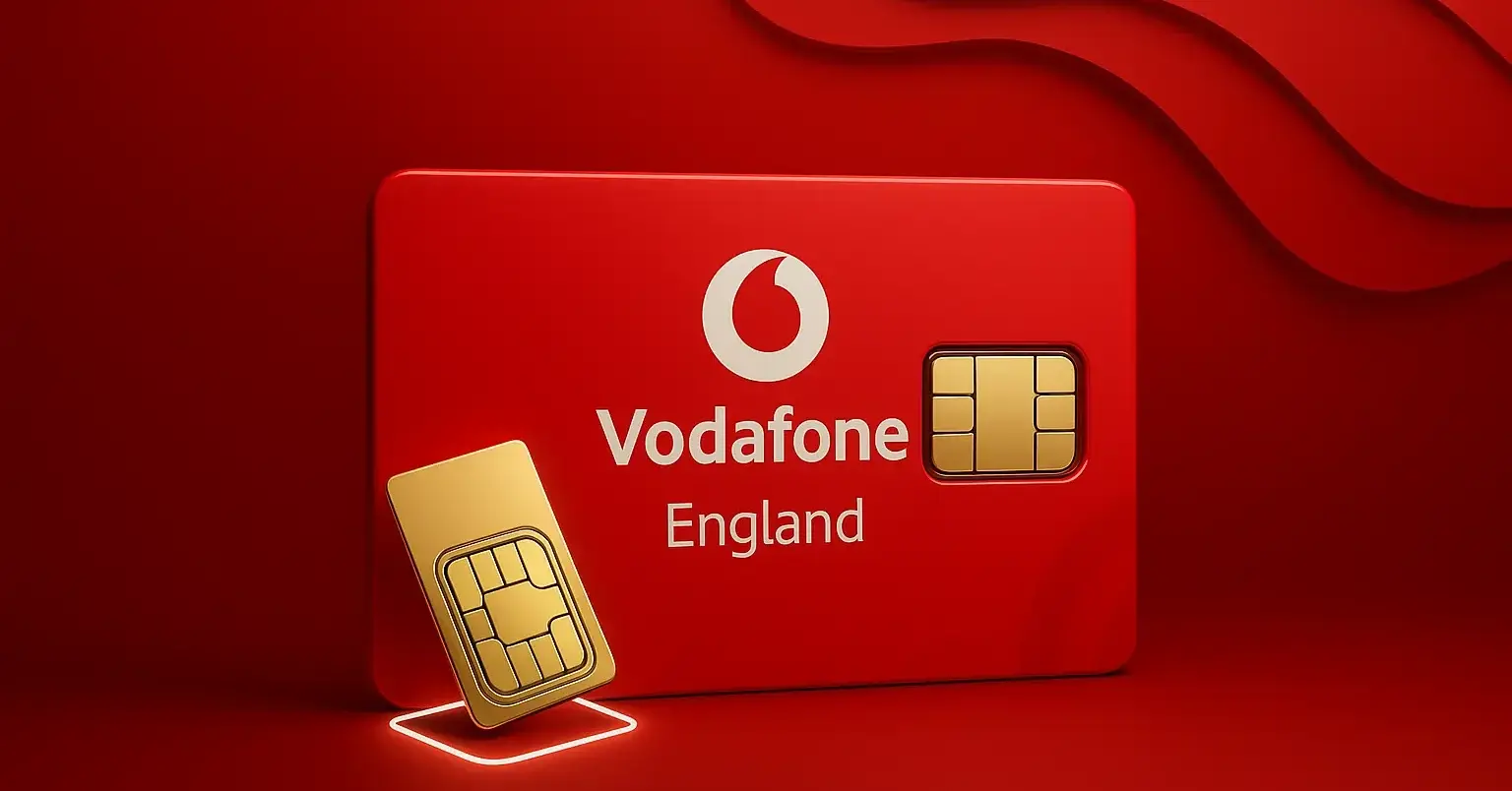 سیم‌کارت فیزیکی انگلیس Vodafone